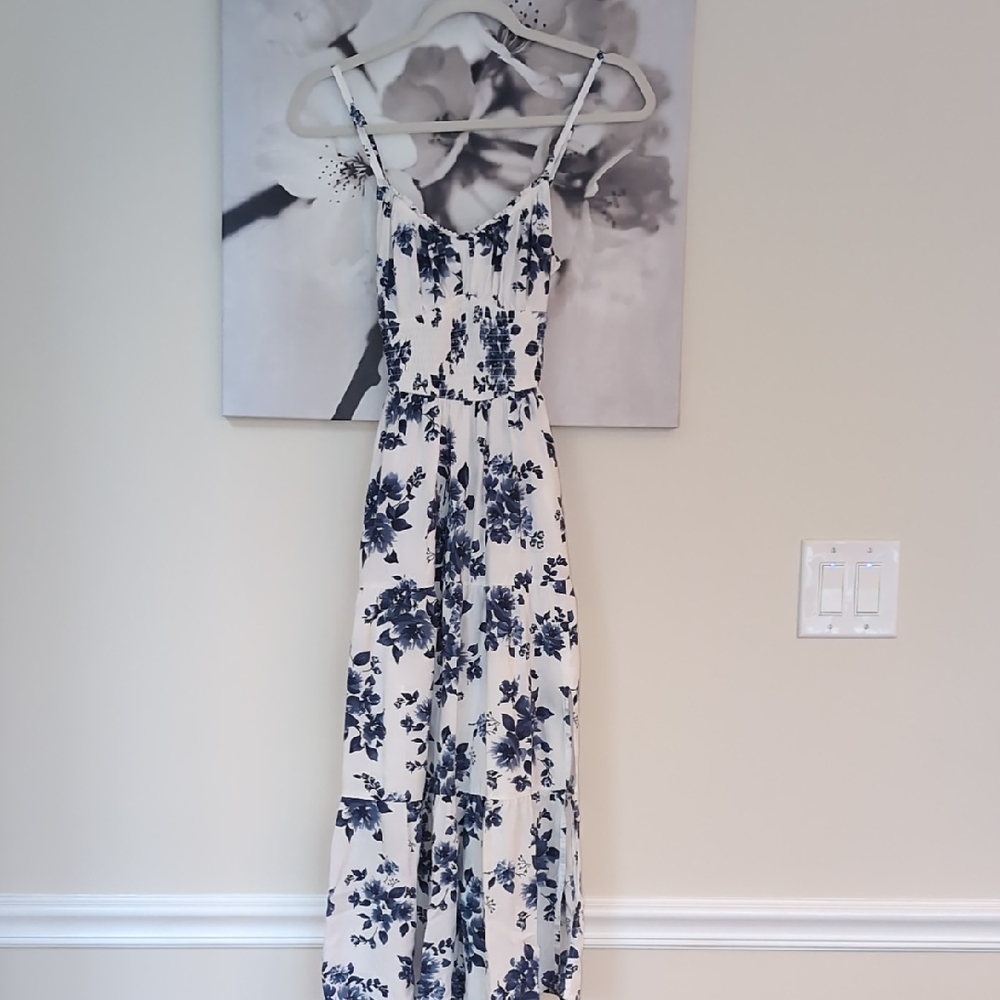 Hollister Floral Spaghetti Strap Maxi Dress